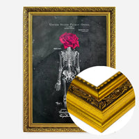 Skeleton Rose Print Black