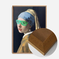 Girl With Green Shutter Shades Print