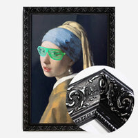 Girl With Green Shutter Shades Print