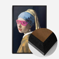Girl With Pink Shutter Shades Print