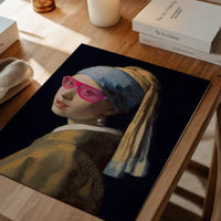 Girl With Pink Shutter Shades Print