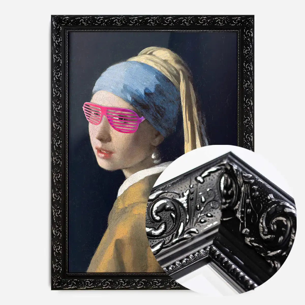Girl With Pink Shutter Shades Print