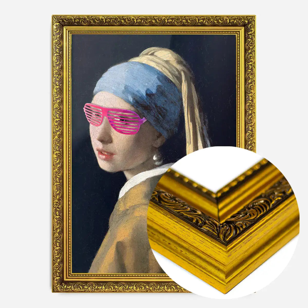 Girl With Pink Shutter Shades Print