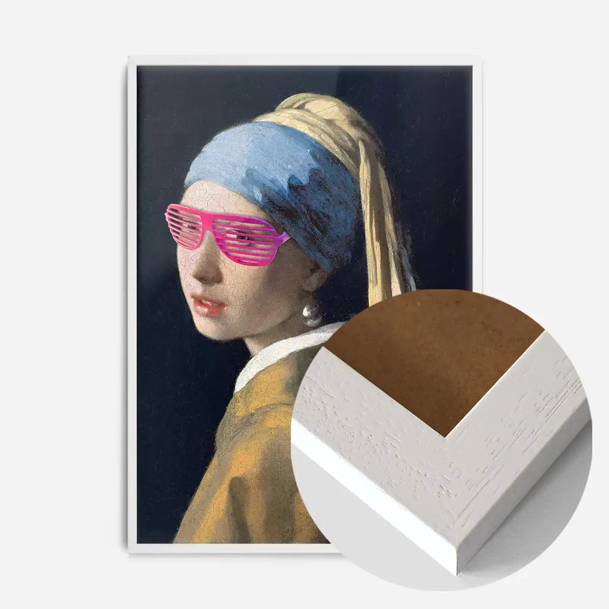 Girl With Pink Shutter Shades Print
