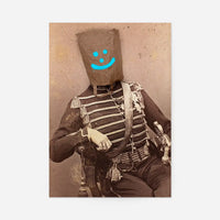 Smiley Soldier Vintage Print