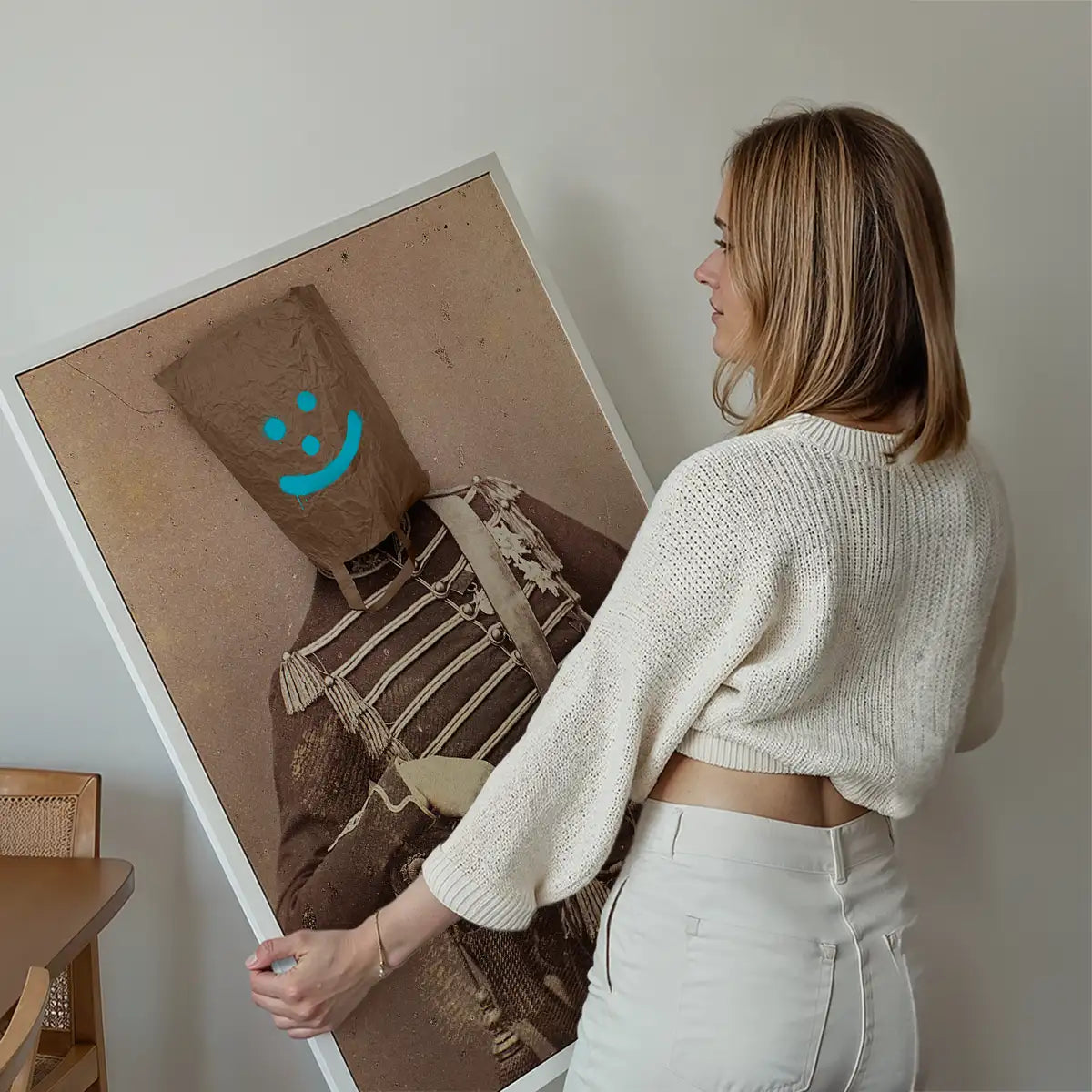 Smiley Soldier Vintage Print