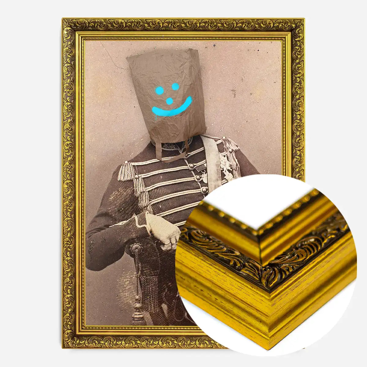 Smiley Soldier Vintage Print