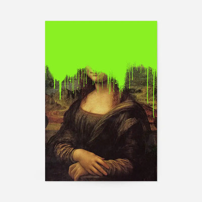 Drippy Mona Lisa Graffiti Print