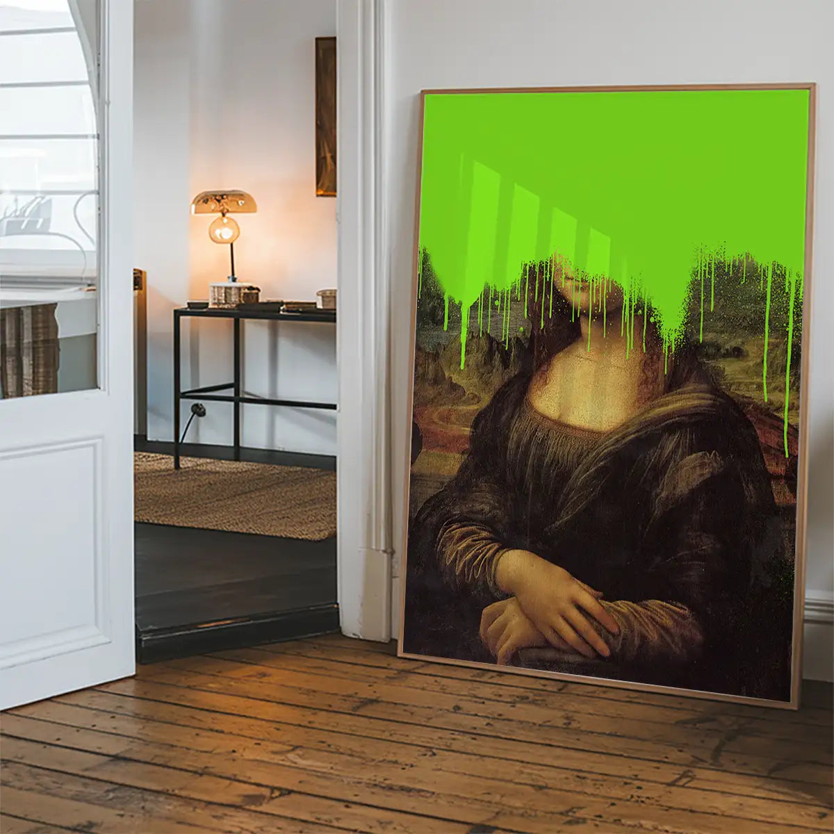 Drippy Mona Lisa Graffiti Print