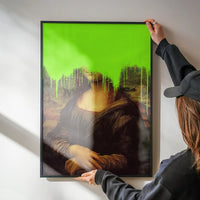 Drippy Mona Lisa Graffiti Print