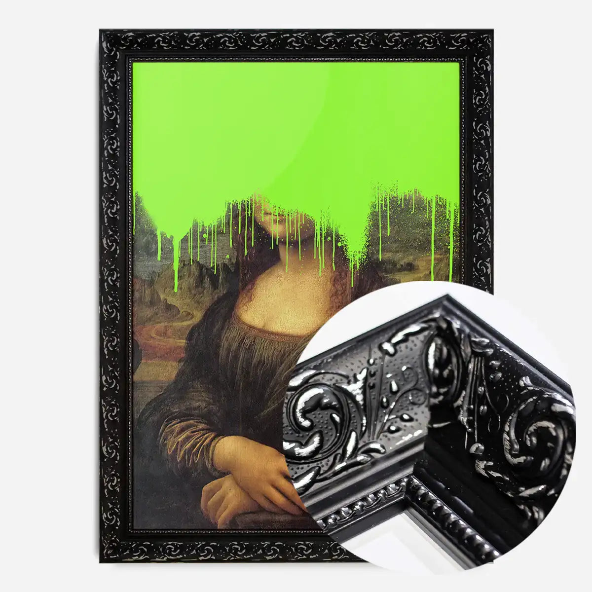 Drippy Mona Lisa Graffiti Print
