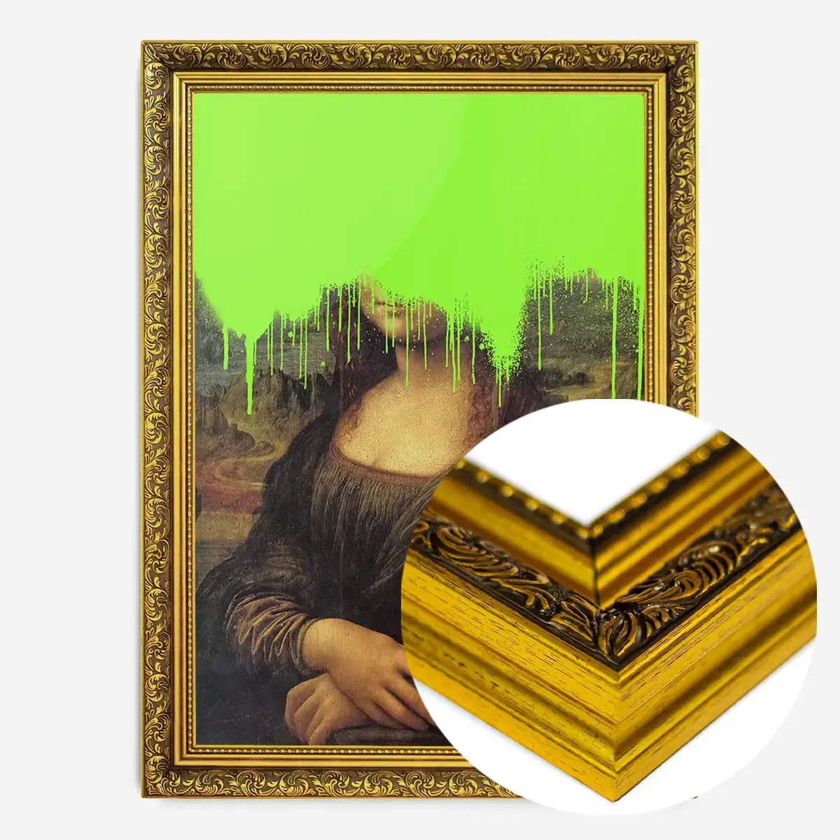 Drippy Mona Lisa Graffiti Print