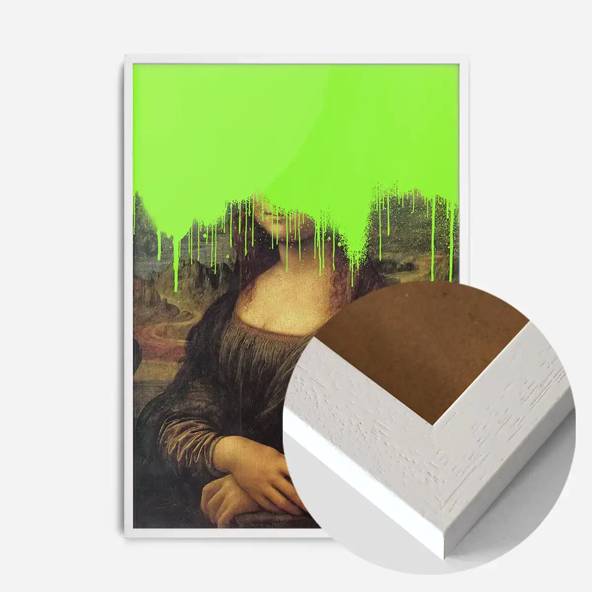 Drippy Mona Lisa Graffiti Print