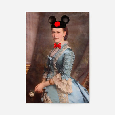 Lady With Minnie Ears Print