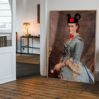 Lady With Minnie Ears Print