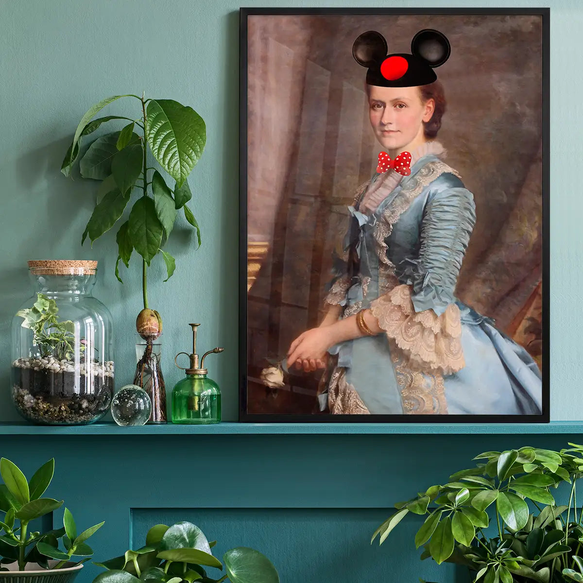 Lady With Minnie Ears Print