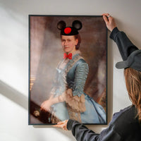 Lady With Minnie Ears Print