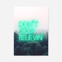Dont Stop Believing Lyrics Neon Print