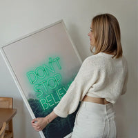 Dont Stop Believing Lyrics Neon Print