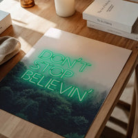 Dont Stop Believing Lyrics Neon Print