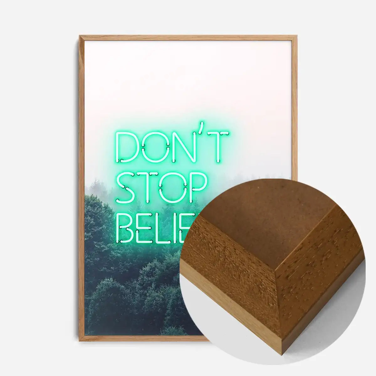 Dont Stop Believing Lyrics Neon Print