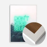 Dont Stop Believing Lyrics Neon Print