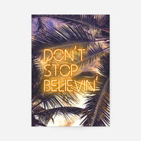 Dont Stop Believing Lyrics Neon Tropical Print