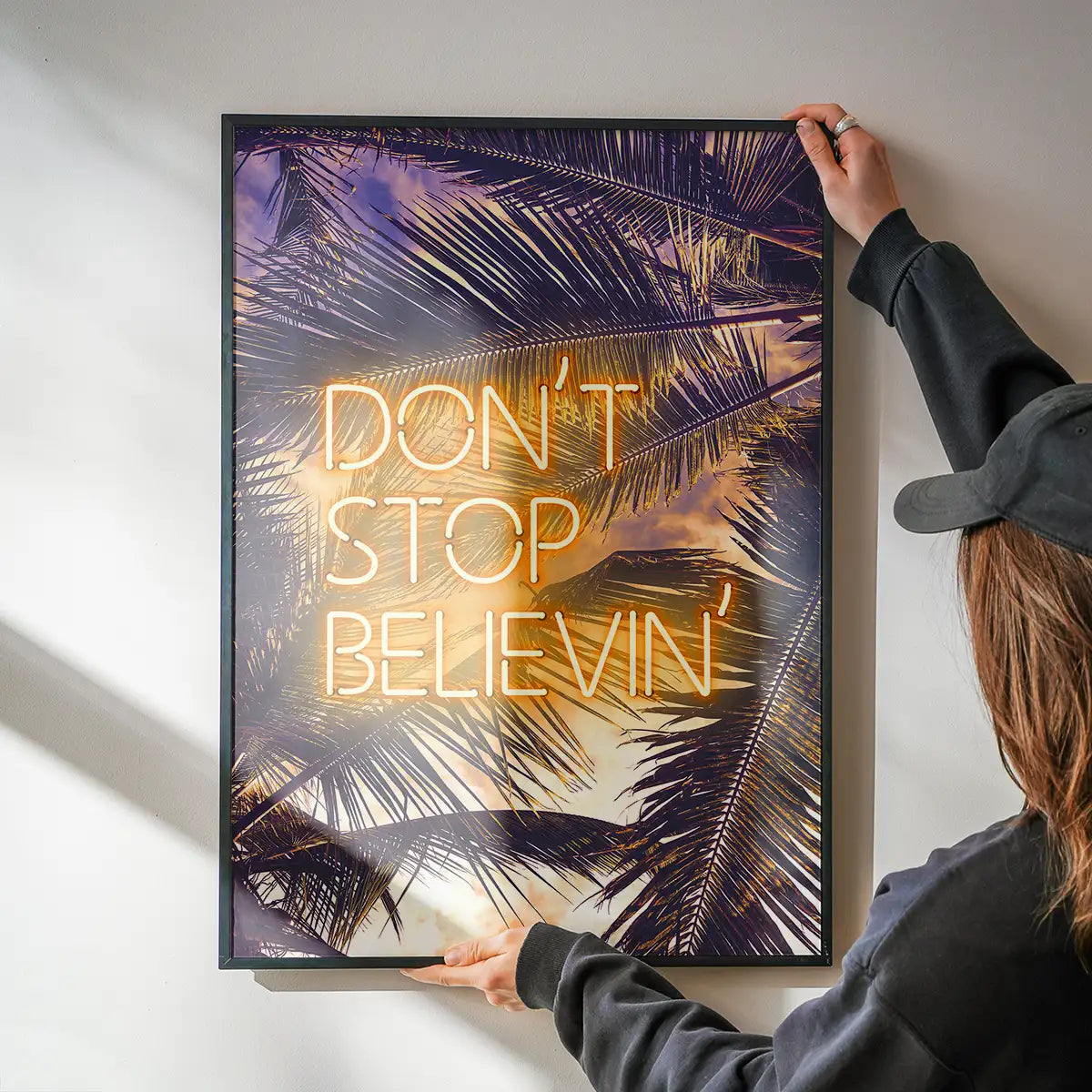 Dont Stop Believing Lyrics Neon Tropical Print