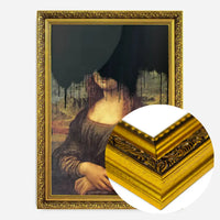 Drippy Mona Lisa Black Graffiti Print