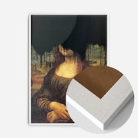 Drippy Mona Lisa Black Graffiti Print