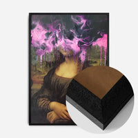 Drippy Mona Lisa Pink Gloop Print