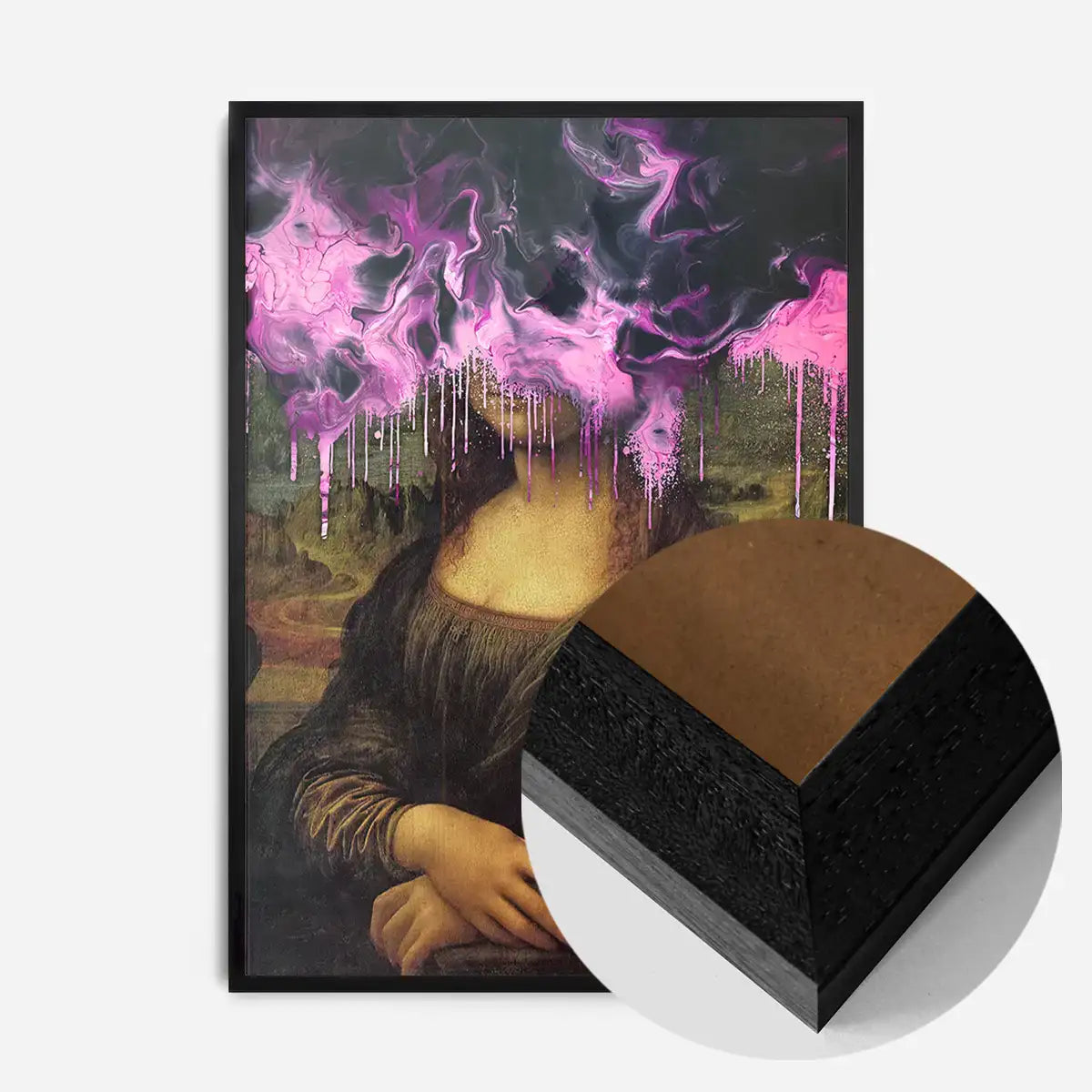 Drippy Mona Lisa Pink Gloop Print