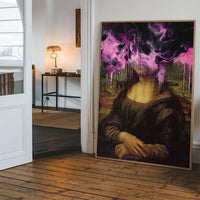 Drippy Mona Lisa Pink Gloop Print