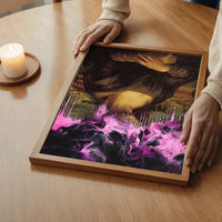 Drippy Mona Lisa Pink Gloop Print