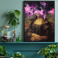 Drippy Mona Lisa Pink Gloop Print
