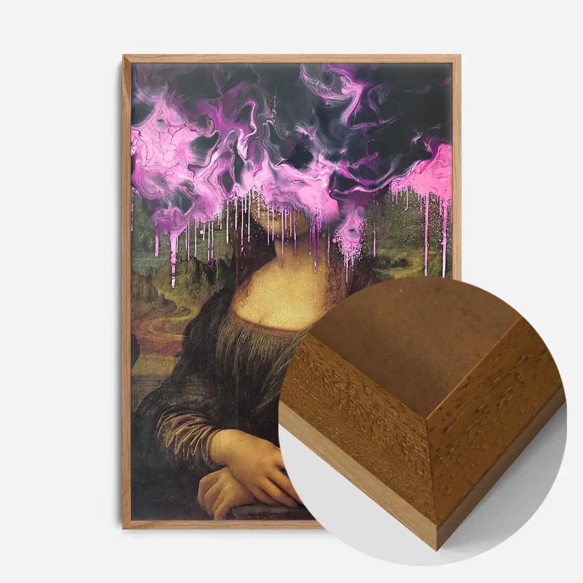 Drippy Mona Lisa Pink Gloop Print