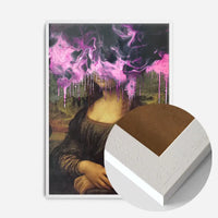 Drippy Mona Lisa Pink Gloop Print