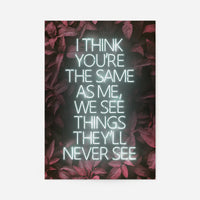 Live Forever Lyrics Print