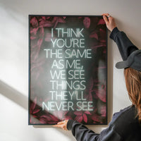 Live Forever Lyrics Print