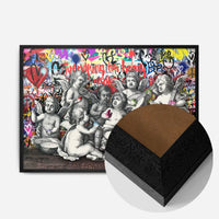 Naughty Cherubs Graffit Art Print