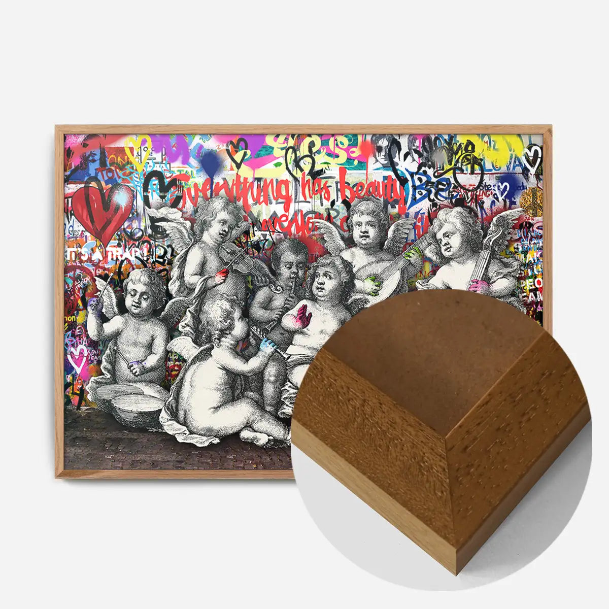 Naughty Cherubs Graffit Art Print