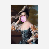 Bubblegum Lady Portrait Print