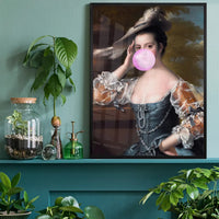 Bubblegum Lady Portrait Print