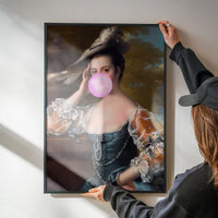 Bubblegum Lady Portrait Print