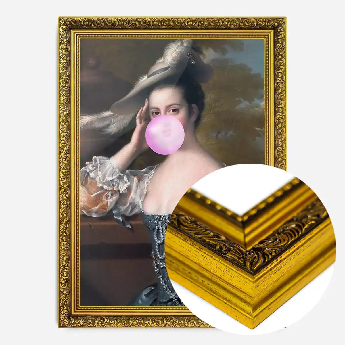 Bubblegum Lady Portrait Print