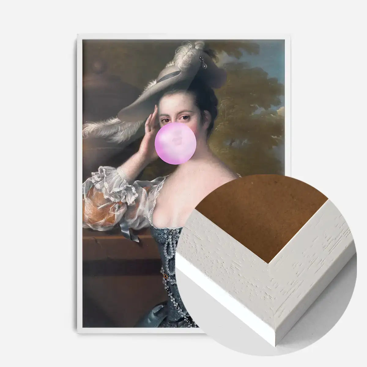 Bubblegum Lady Portrait Print