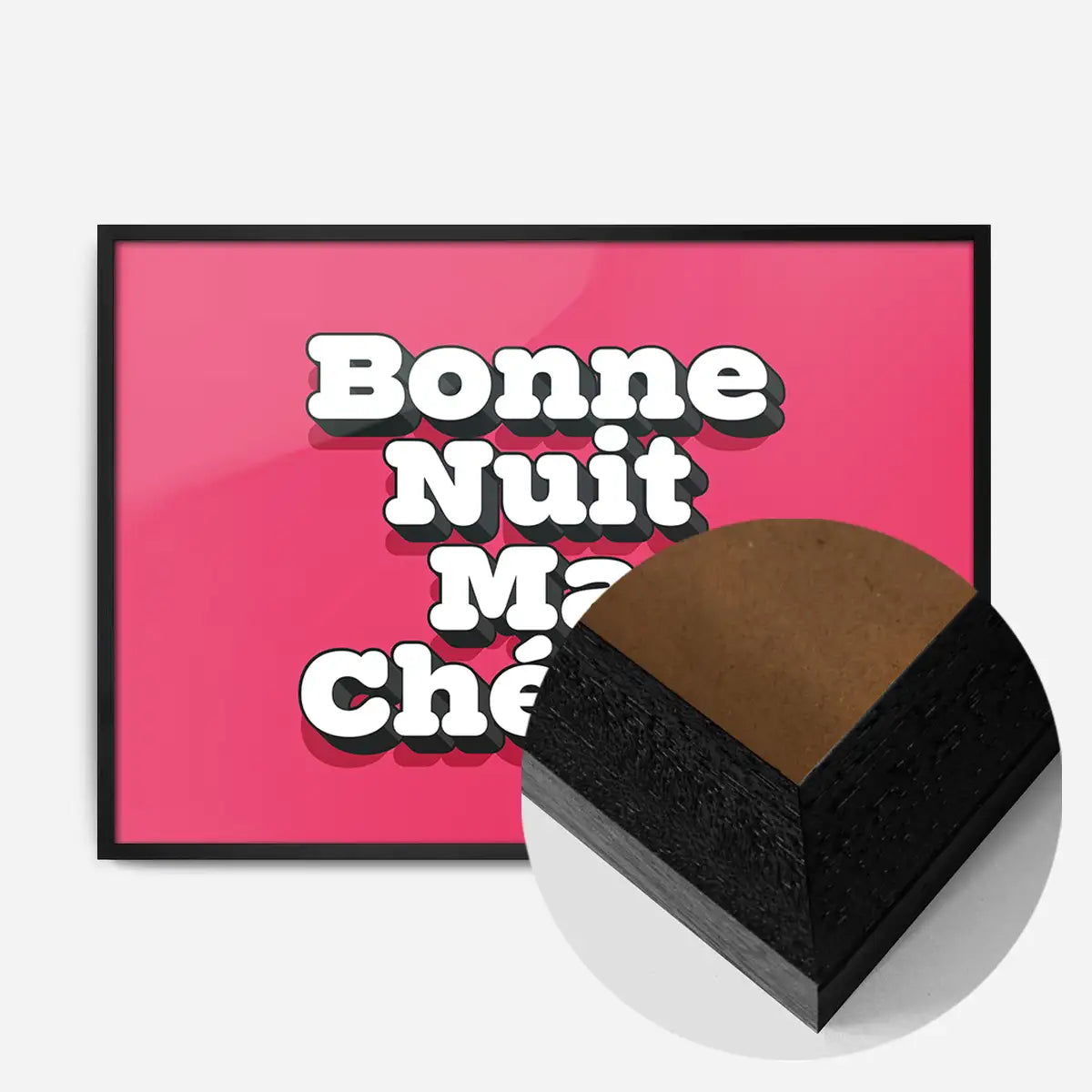 Bonne Nuit Ma Cherie Typography Quote Print
