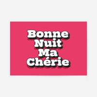 Bonne Nuit Ma Cherie Typography Quote Print
