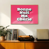 Bonne Nuit Ma Cherie Typography Quote Print