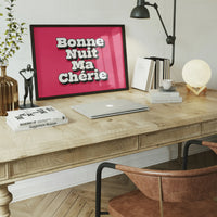 Bonne Nuit Ma Cherie Typography Quote Print